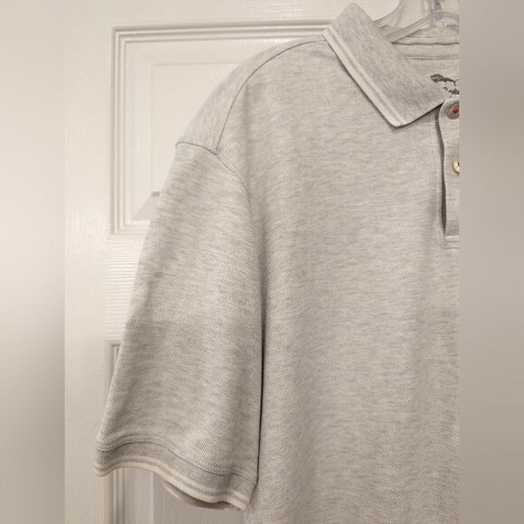 Tommy Bahama Men’s Golf Polo light gray embroidered supima cotton Shirt Size L - Picture 4 of 8